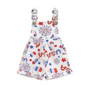 Girl’s Patriotic overalls NEW size 4T patriotic outfit for girls
